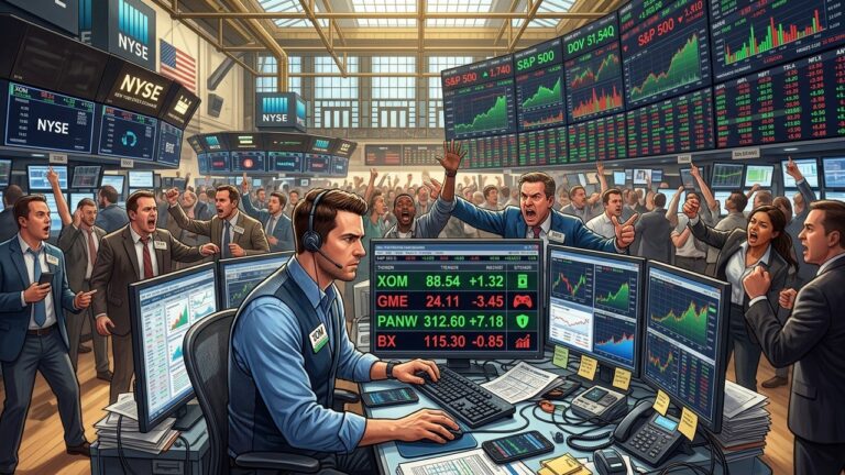 Stocks Making Biggest Midday Moves: XOM, GME, PANW & BX Insights