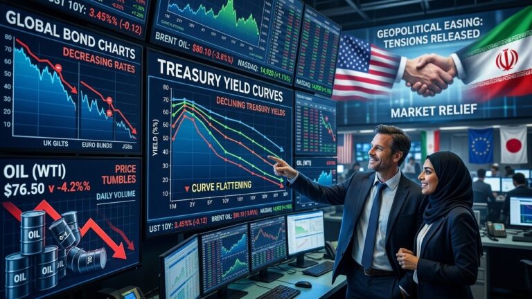 Treasury Yields Slide Further on US Iran Peace Deal Hopes