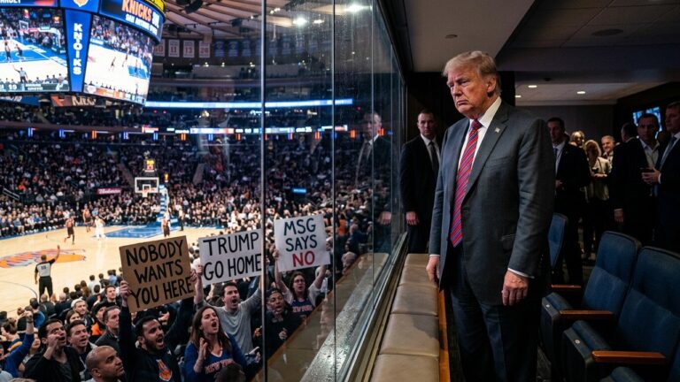 Trump Booed at Madison Square Garden During Knicks Spurs NBA Finals