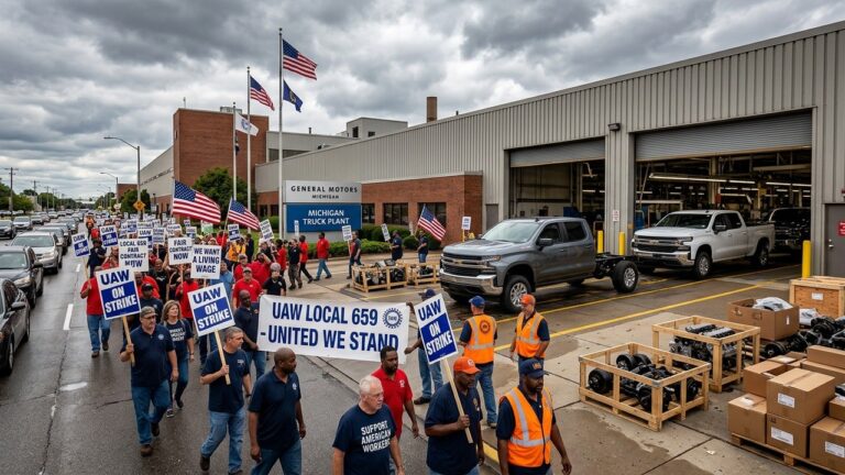 UAW Strike Hits Key GM Supplier: Truck Production at Risk