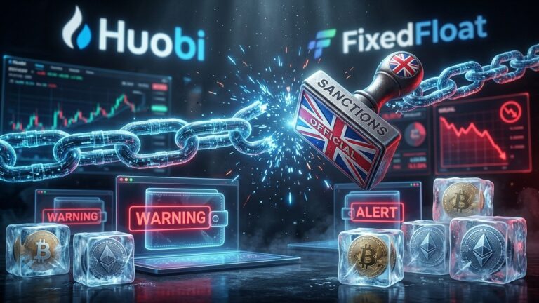 UK Sanctions Hit Huobi: FixedFloat Freezes Funds Amid Crypto Compliance Chaos