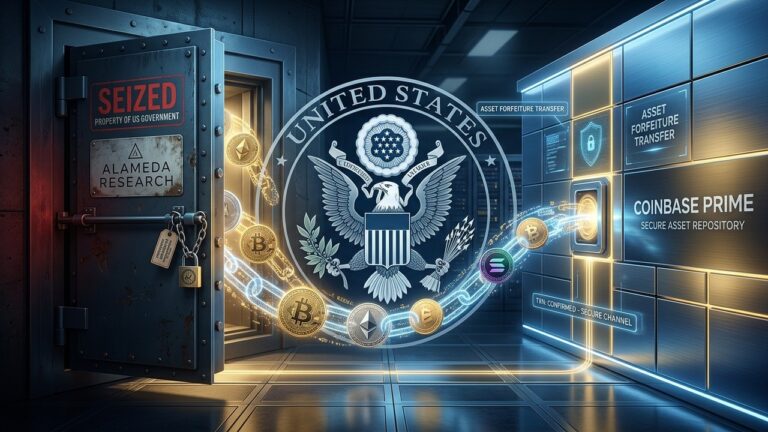 US Government Moves Nearly $1M in Seized Alameda Funds to Coinbase Prime