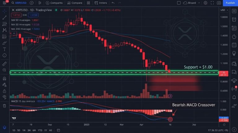XRP Price Analysis: Bearish Crossover Signals Potential Drop to $1