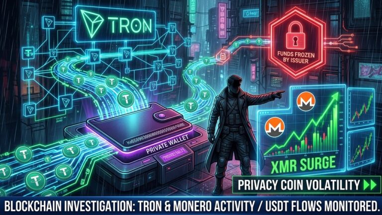 ZachXBT Links Wallet to Monero Surge as Tether Freezes $72M USDT