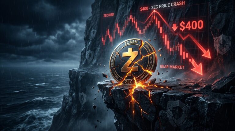 Zcash Price Approaches Critical $400 Support as 15% Drop Looms