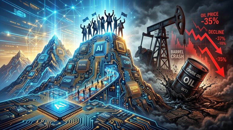 AI Boom Powers Tech Stocks as Oil Crashes Hardest in Years