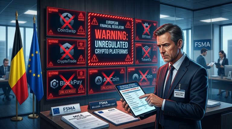 Belgium Crypto Regulator Warns Against Six Unauthorized Platforms