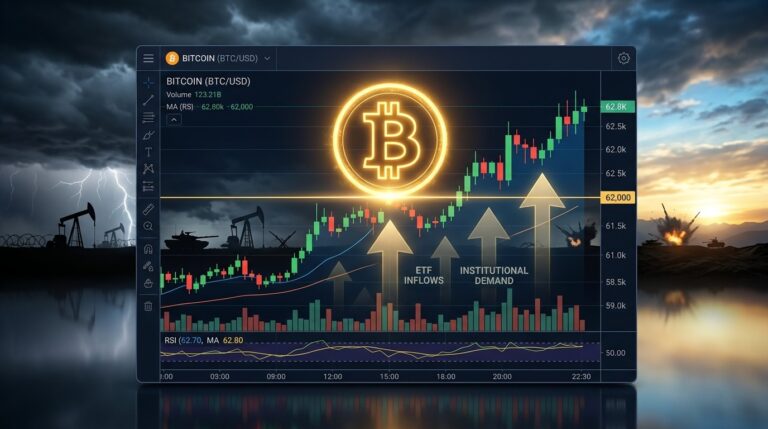 Bitcoin Holds Above $62K as ETF Inflows Return Amid Geopolitical Tensions