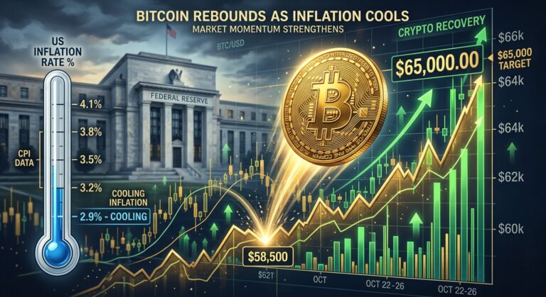 Bitcoin Rebounds Toward $65K as Cooling CPI Slashes July Fed Hike Odds