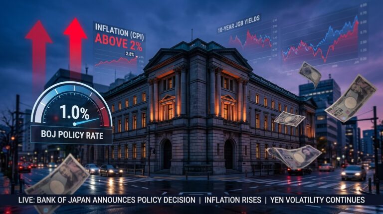 BOJ Holds Rates Steady at 1% as Underlying Inflation Exceeds Target