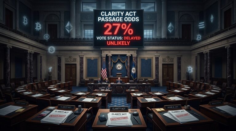 CLARITY Act Odds Crash to Record Low After Senate Delay