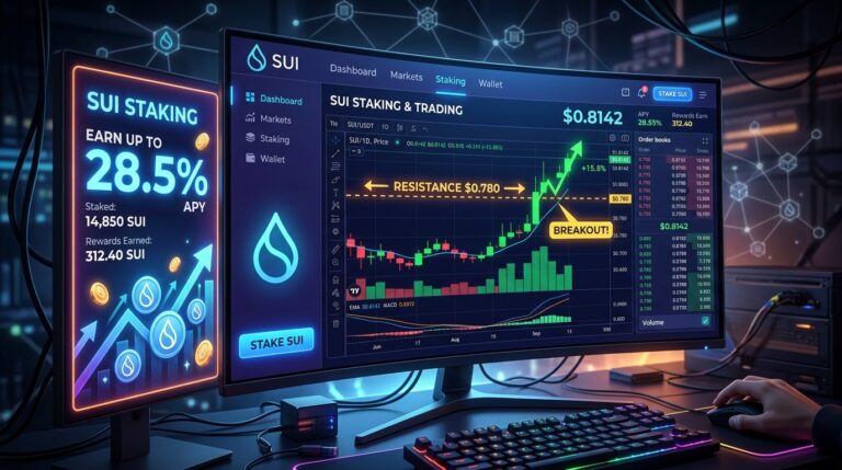 Coinbase Unlocks SUI Staking as Token Challenges $0.78 Resistance