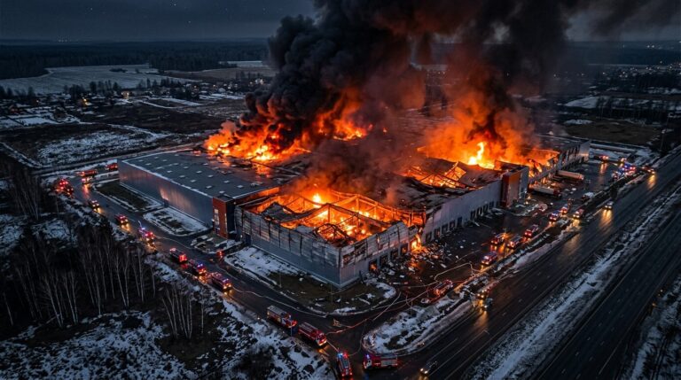 Escalating Strikes: Wildberries Warehouses Burn After Ukrainian Drone Attacks