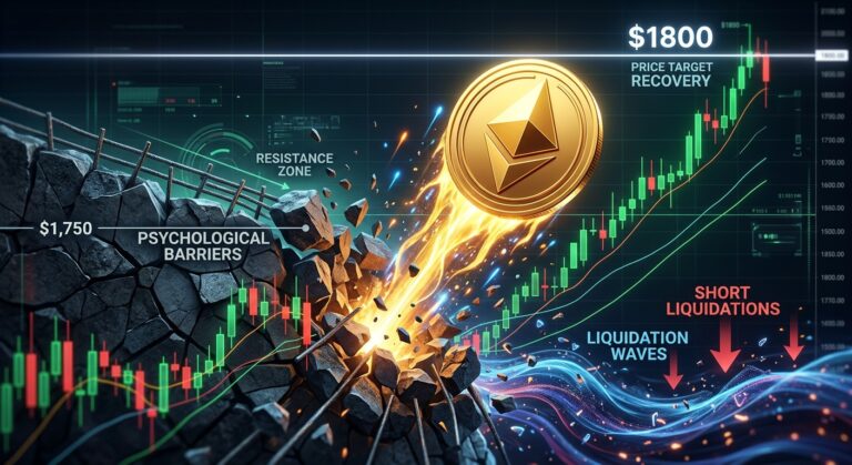 Ethereum Price Climbs Toward $1800 on Short Squeeze and Risk Rally
