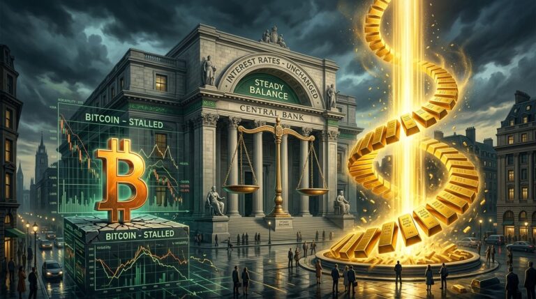 Fed Holds Rates Steady: Bitcoin Stalls as Gold Shines