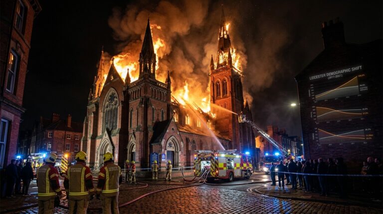 Historic UK Church Fire Sparks Debate Over Pattern of Attacks