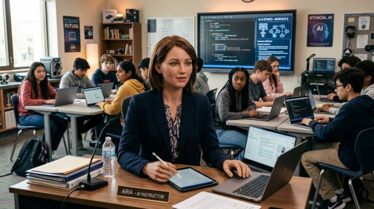 Humanoid Robot Teacher Enters US High School Classroom