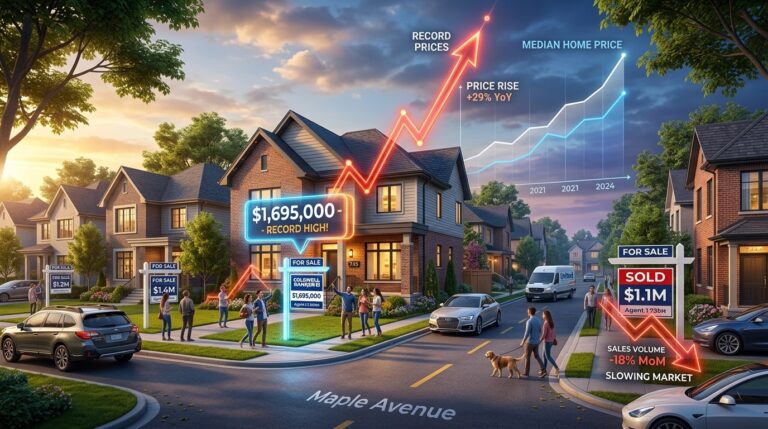 June Home Sales Drop as Prices Hit Record Highs