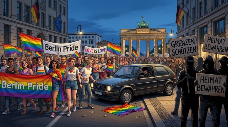 Left-Wing Activists Defend Migrants After Berlin Pride Attack