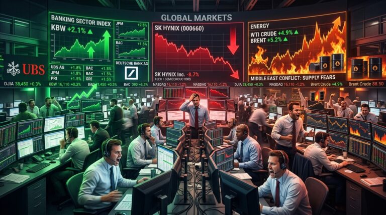 Market Moves Today: Strong Bank Earnings, SK Hynix Miss, and Oil Shock from Surprise Attack