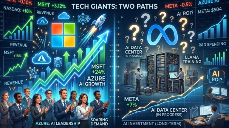 Microsoft Crushes Earnings While Meta Tests Investor Patience on AI