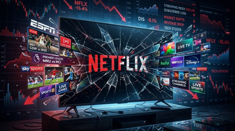 Netflix Live TV Strategy Signals Deep Engagement Struggles as Stock Slips