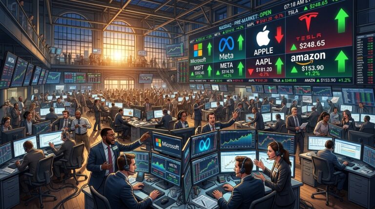 Premarket Stock Movers Today: Microsoft Surges, Meta Slips on Earnings