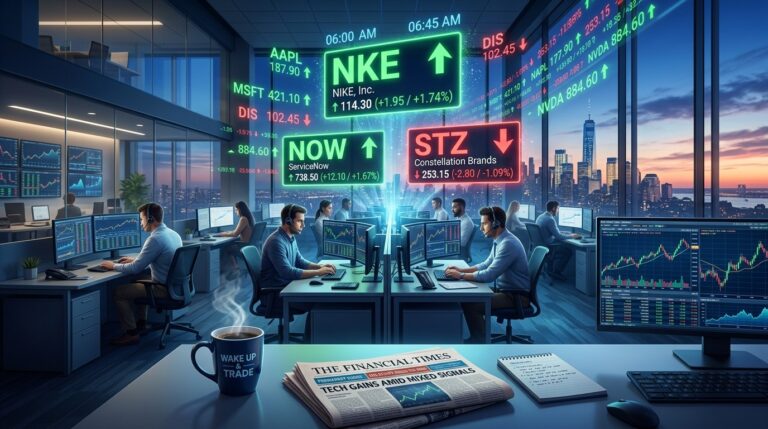 Premarket Stock Movers Today: Nike, ServiceNow, Constellation Brands Lead Action