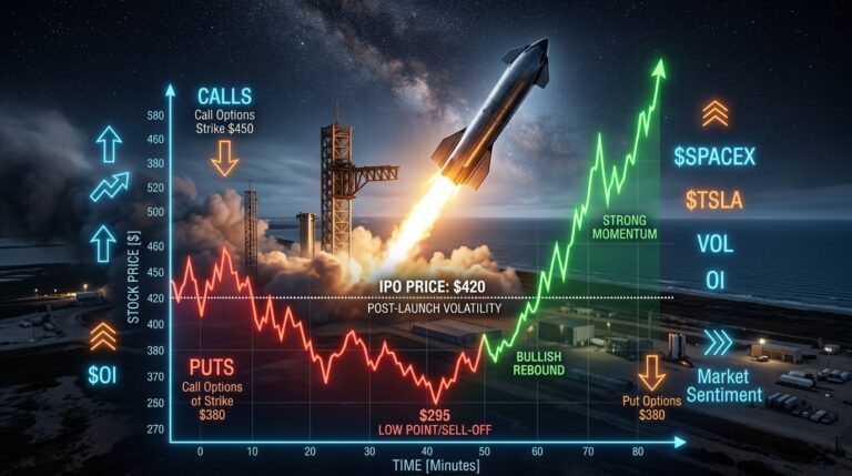SpaceX Stock Falls Below IPO: Options Strategy for Rebound