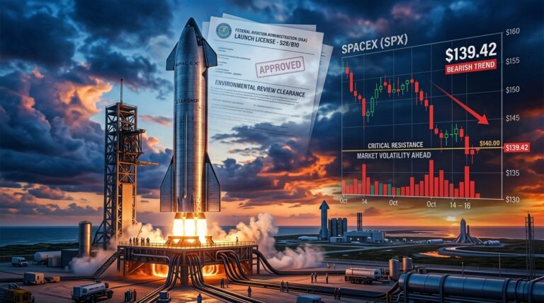 SpaceX Stock Slips Below $140 Despite FAA Starship Launch Clearance