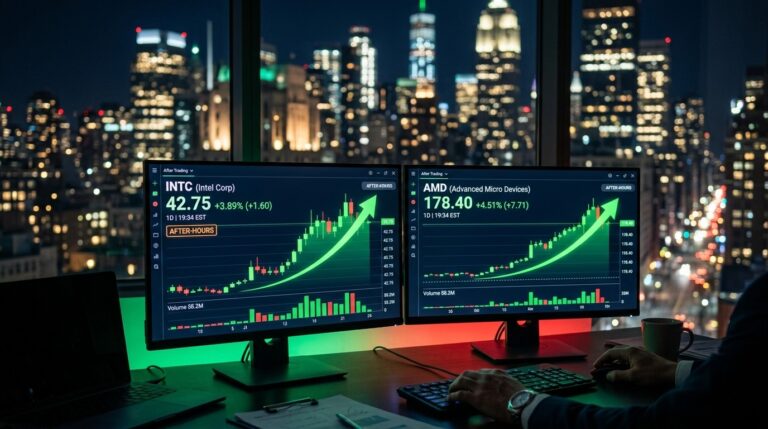 Stocks Making Biggest After Hours Moves: Intel AMD Surge Leads Market Action