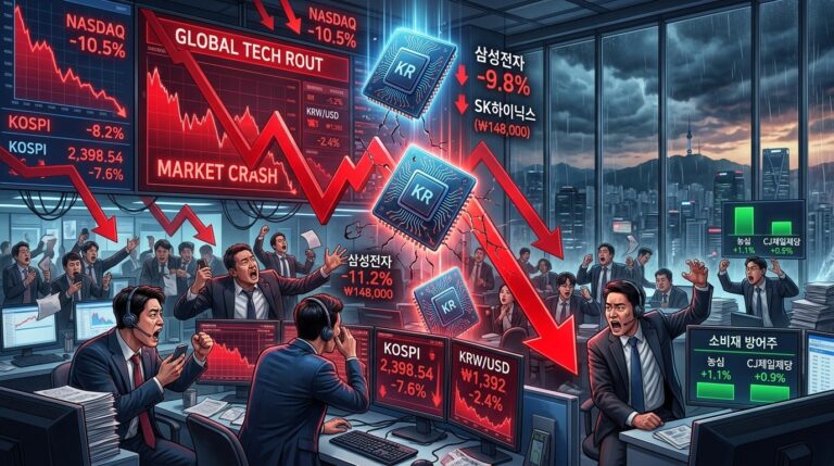 Tech Rout Hits Hard: Futures Slide and Kospi Crashes 10%