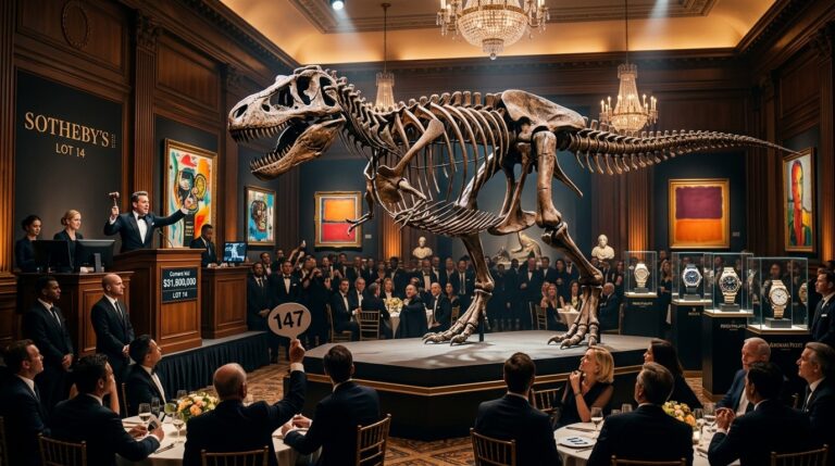Tech Wealth Fuels Record Prices for Dinosaur Bones, Art and Watches