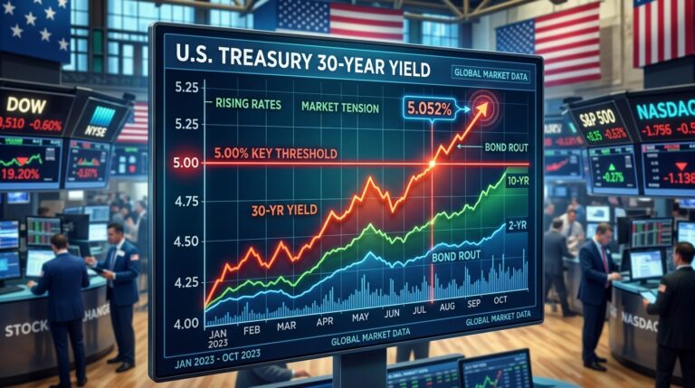 Treasury Yields Climb Higher With 30-Year Bond Crossing 5 Percent