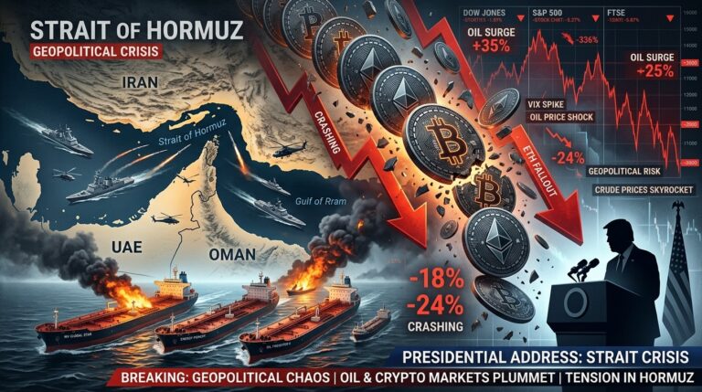 Trump Strait of Hormuz Claim Triggers $20B Crypto Wipeout
