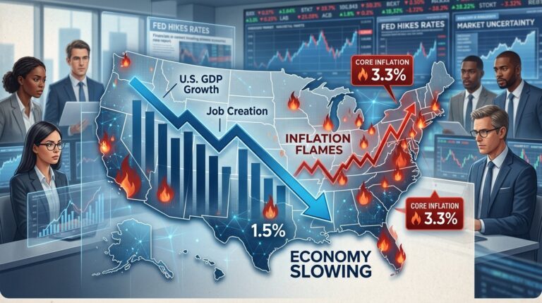 US Economy Slows to 1.5% in Q2 Amid Persistent 3.3% Core Inflation
