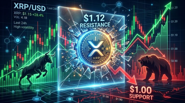 XRP Price Prediction: Can Bulls Break $1.12 Resistance or Fall Back to $1?
