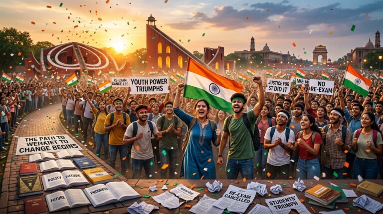 Youth Victory Forces India Education Minister Resignation