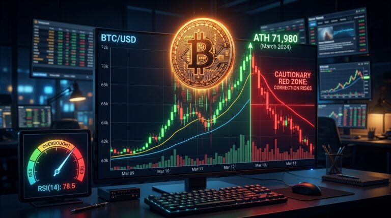 Bitcoin Hits 72K But Charts Signal Pullback Risk Ahead