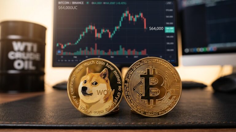 Bitcoin Holds Near $64K As Dogecoin Gains Before CPI