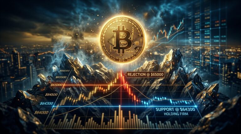 Bitcoin Price Falls To $64300 After $65K Rejection Will Support Hold