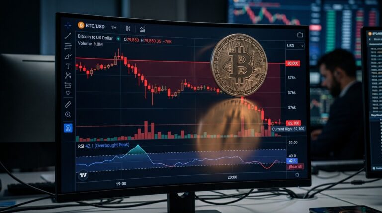 Bitcoin Price Slips Below 80K As RSI Signals Caution