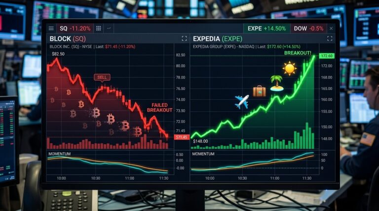 Block and Expedia Stock Breakouts Update: One Fading, One Soaring Higher