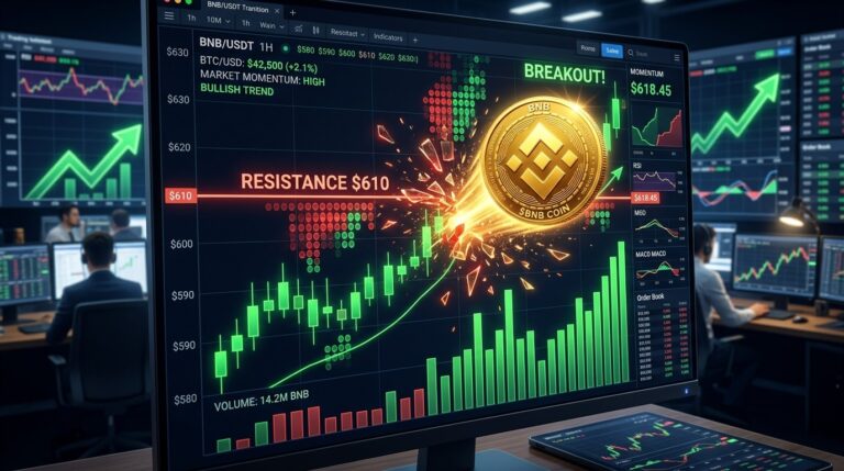 BNB Price Targets $610 as Open Interest Surges