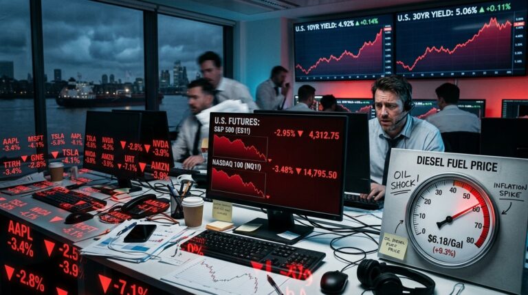 Bond Yields And Diesel Prices Drive Futures Into Sea Of Red