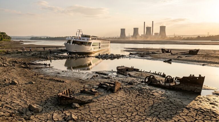 Danube River Water Levels Hit Historic Lows Across Europe