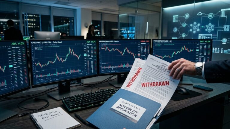 Grayscale Withdraws Altcoin ETF Filings for Cardano Hedera Polkadot