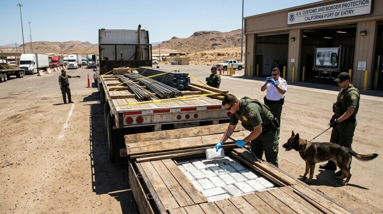 Massive Cocaine Haul Hidden Under Truck Floorboards At Border