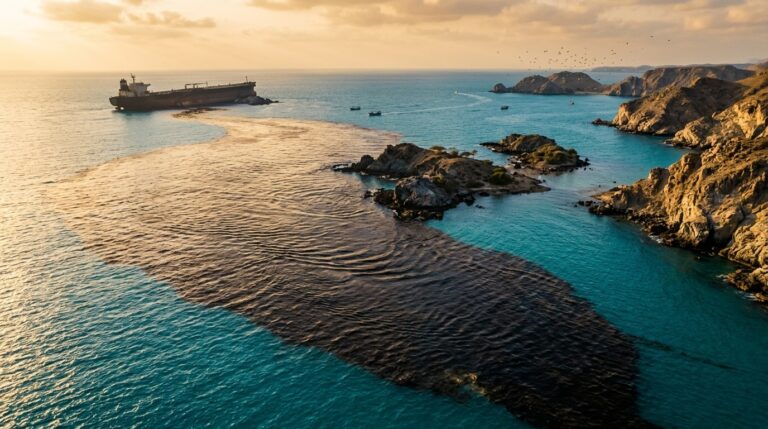 Oman Oil Spill Covers 400 Square Kilometers Near Hallaniyat Islands