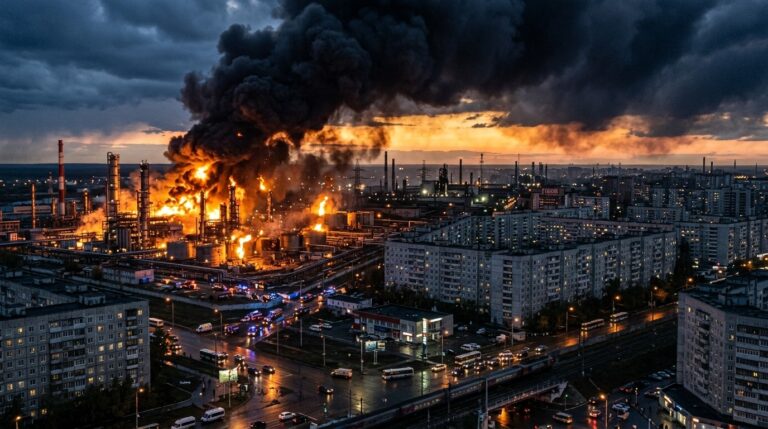 Russian City Plunged Into Darkness After Major Refinery Attack